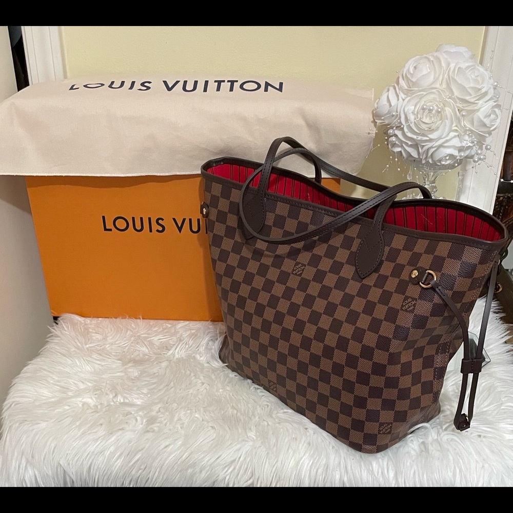 Brand New Louis Vuitton NEVERFULL Damier Ebene MM